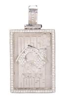 Historic Pendant Medallion Custom Made for Snoop Dogg from 1995 on the Founding of Dogghouse Records in Platinum and Diamonds.