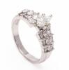 Ladies Especially Lovely Engagement Ring in 14K White Gold Centered H-I Color VS Clarity. - 3