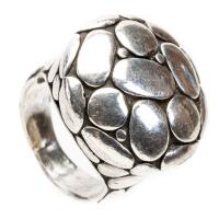 Ladies Unusual Sterling Silver Ring with a Finish that Appears to Mimic Pebbles. Extremely Well Made by John Hardy