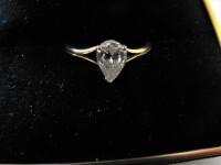Lady's 14K Yellow Gold, Pear Shaped Diamond Solitaire Engagement Ring.50 Carats