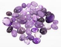 Loose Stones: Collection of 38 Stones Totaling 300 Carats of Natural Amethyst for Jeweler and Craftsperson