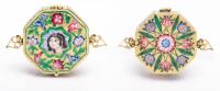 Beautiful 22K Yellow Gold and Enamel Amulet Prayer Box, 19th Century Qajar Dynasty