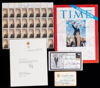 Lyndon B. Johnson Collection: Initialed Letters, Scores of Autographs by Lady Bird Johnson and Several Elected Officials; 36 Pie