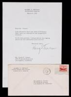 Truman, Harry S. Autographed Letter Signed on Personal Letterhead, Independence, Missouri