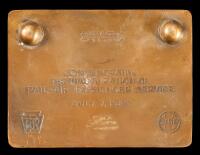 Pennsylvania Railroad Commemorative Scarce Brass Paperweight with a Fine Patina