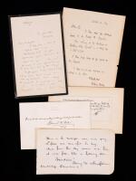 Autograph Quotation Signed by Henry W. Longfellow with Stanza from "Excelsior!" Plus Geo. Bernard Shaw Andrew Lang and William W