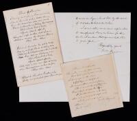 Bryant, William Cullen -An ALS Explaining What Makes a Good Poem, Plus an AM, and an AQS