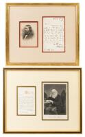 Bryant, William Cullen ALS + James Russell Lowell ALS, Both Celebrated Romantic Poets of the 19th Century. Civil War Content in