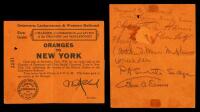 Thomas Edison Signed Delaware, Lackawanna & Western Railroad Ticket Celebrating the Electric System on the Lackawanna Railroad
