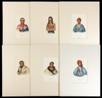 Sixteen (16) Magnificent Colored Lithographs from the 1855 Edition of the "History of the Indian Tribes of North America