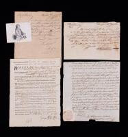 Nine (9) 18th Century Documents - Town Approval Documents and Letters by Silas Deane