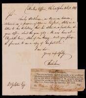 1813 Request for Proof of Citizenship For a Prisoner of War in England