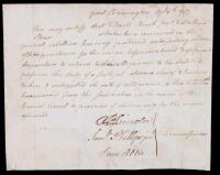 (Shays' Rebellion) Lincoln, Benjamin -- A Promise of Indemnity For Three Rebels From The 1786-87 Uprising