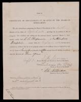 Civil War Draft Substitution--Certificate of Non-Liability After Paying $300