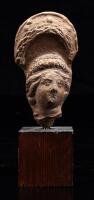Romano-Egyptian Terracotta Head of a Female Deity ca. 1st Century BC-2nd Century AD