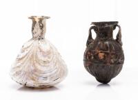 Two Beautiful Jewels of Ancient Roman Glass. Two Unguentarium of Exceptional Quality 2nd-3rd Century CE