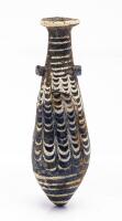 Sand-Core Glass Formed Amphoriskos, Ancient Hellenistic Period 3rd-1st Century BC. Fine Restored Example, 12.8 cm.