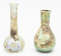 Pair of Beautiful Iridescent Unguentarium, Roman 2nd-3rd Century CE
