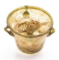 Ancient Roman Glass Hanging Oil Lamp, Most Unusual 3rd-4th Century