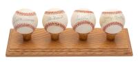 Four Autographed Balls from the 1990s: Frank Robinson, Ted Williams, Stan Musial, Mickey Mantle - 500 Home Run Club - Display Ca