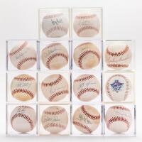 Eleven (11) Signed Baseballs, One 1993 Dodgers Friendship Series Ball and One Commemorative Ball for Ken Burns' Epic Documentary