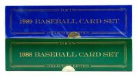 1988 and 1989 Topps Tiffany Baseball Complete Sets - Factory Sealed.