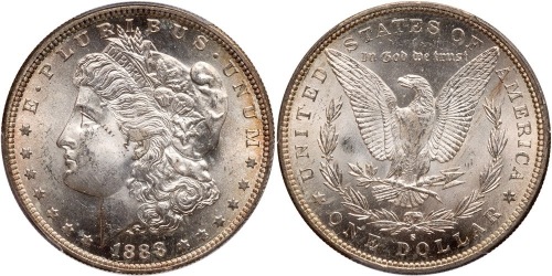 1888-S. Morgan Dollar. PCGS graded MS63