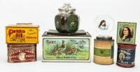Rare Tobacciana: Antique Tobacco Containers from 1910-1930, Most in Very Fine Condition.