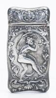 Sterling Silver Art Nouveau Match Safe of a Dancing Nymph Very Much in the Style of Alphonse Mucha