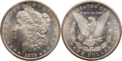 1878-CC. Morgan Dollar. PCGS graded MS63