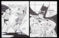 Two Original Batman Drawings By Sheldon "Shelly" Moldoff