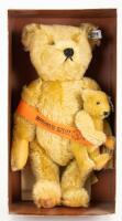 Margarete Steiff Teddy Bear 0155/38 Mama Bear and Baby Cub, 1981 Limited Edition, Signed By Hans Otto Steiff