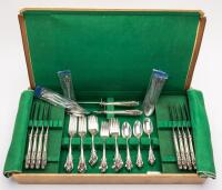 Exceptional 58 Piece Set of Gorham Sterling Silver "Grand Baroque" Flatware Set Place Setting for 8 with 2 Serving Spoon