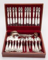 Very Fine Royal Danish International Silver 4 Piece Place Setting for 12 But Scores of Extra Pieces.