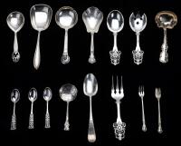 Mixed Lot of Sterling Silver with Some Very Nice Serving Pieces with Baroque Handles