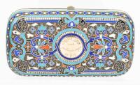 Exquisite Antique Russian Cloisson&Atilde;&copy; Cigarette Case Dated 1918 in .875 Silver Boasting Exceptional Craftsmanship
