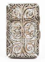 Rare Russian 88 Silver Filigree Cigarette Case in Exceptional Condition. Impressive Open Metal Work