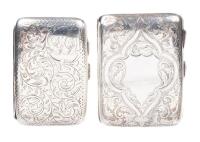 Pair of British Sterling Silver Cigarette Cases of Fine Quality