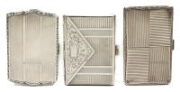 Three Ladies 800 Silver Cigarette Cases all with Lovely Chased Details.