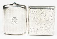 Two Classic Sterling Silver Cigarette Cases