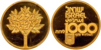 1978 Gold 1000 Lirot. PCGS graded PF65 Deep Cameo