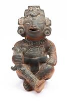 Large, Late 20th Century Reproduction of a Priest, Mayan Culture. 14" Tall.