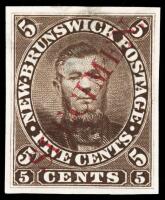 New Brunswick 1860 5&Acirc;&cent; Connell Plate Proof