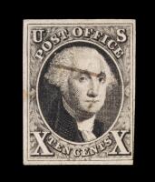 1847 10&Acirc;&cent; black Used Stamp