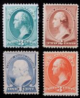 1881-87 1&Acirc;&cent;-3&Acirc;&cent; Mint NH Group.