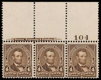 4&Acirc;&cent; dark brown, Top Imprint Strip-Of-3