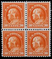 1917 30&Acirc;&cent; orange red Mint NH Block