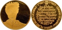 Impressive 2nd Arthur Rubinstein International Piano Master Competition Gold State Medal.. PCGS graded PF64 Deep Cameo