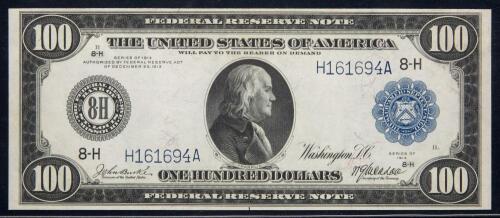 WITHDRAWN - 1914 $100 Federal Reserve Note. St. Louis. Fr. 1112. PCGS-C Very Choice Unc 64PPQ.