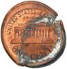 (ND) Linclon Memorial Cent ERROR. Broadstruck with reverse brockage. - 4